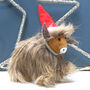 Highland Cow Coo Fluffy Christmas Tree Decoration, thumbnail 2 of 5