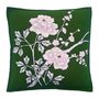 Hand Embroidered Peony Cushion In Pure Wool, thumbnail 3 of 3
