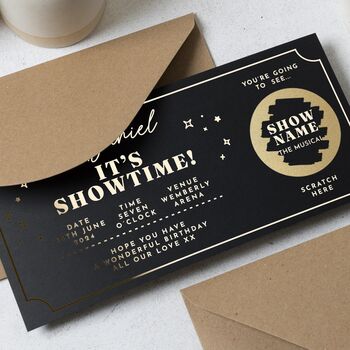 Personalised Concert Ticket Gift Voucher Scratch Reveal, 4 of 9