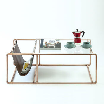 Handmade Coffee Table With Magazine Holder, 6 of 9
