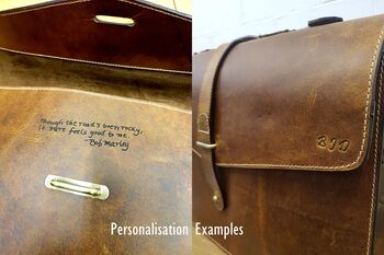 Handcrafted Men's Leather Laptop Bag Personalised Gift, 11 of 12