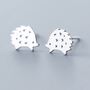 Sterling Silver Hedgehog Stud Earrings, thumbnail 1 of 5