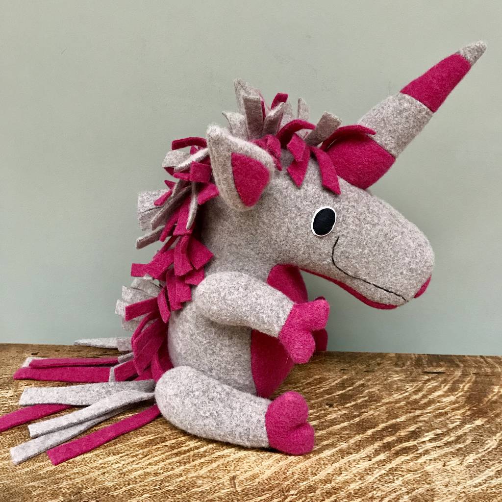 Unicorn Soft Toy Large And Personalised By Cdbdi | notonthehighstreet.com