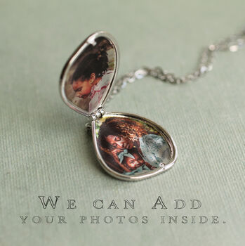 Sterling Silver Pebble Locket Necklace, 3 of 9