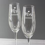 Wedding Toasting Glasses Mr And Mrs Crystal Flutes, thumbnail 6 of 7