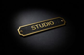 Customisable Brass With Black Plaque For Indications, 4 of 7
