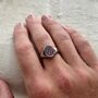 Silver Purple Gemstone Oval Signet Ring For Men / Women, thumbnail 9 of 11