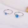 Sterling Silver Opal Ring, thumbnail 6 of 11