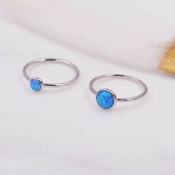 Sterling Silver Opal Ring, 6 of 11