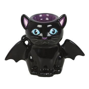 Cute And Creepy Bat Cat Oil Burner And Wax Warmer, 2 of 4