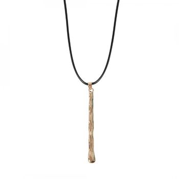Leather Look Bar Necklace, 3 of 6