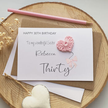 Personalised 30th Birthday Sister Card, 2 of 2