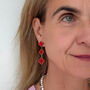Three Clover Earrings In Rainbow Of Colours, thumbnail 11 of 12