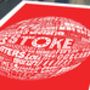 Stoke Football Club Typography Print, thumbnail 6 of 8
