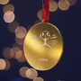 Gold Personalised Dog Nose Christmas Tree Bauble, thumbnail 7 of 7