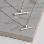 Sterling Silver T Bar Necklace, thumbnail 3 of 9