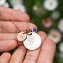 Birth Flower Necklace With Birthstone Charm, thumbnail 1 of 5