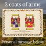 Unframed Personalised Double Coat Of Arms Scroll, thumbnail 2 of 7