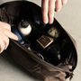 Personalised Men’s Waxed Canvas Leather Wash Bag, thumbnail 2 of 12