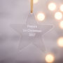 Personalised Baby's First Christmas Star Decoration, thumbnail 1 of 2