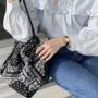 Black Paisley Lightweight Cotton Large Tote Bag, thumbnail 7 of 7