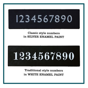 Engraved Slate House Number With Border, Style Options, 4 of 4