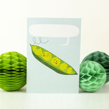 Personalised Blue Peas Card, 2 of 3