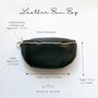 Black Soft Italian Leather Bum Bag, thumbnail 6 of 10