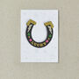 Lucky Horse Shoe Iron On Patch, thumbnail 2 of 4
