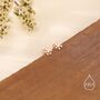 Sterling Silver Snowflake Screw Back Earrings, thumbnail 2 of 12