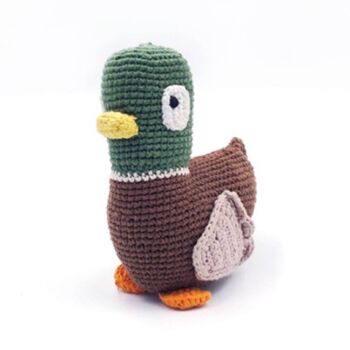 Handmade Mallard Duck Fair Trade Toy, 3 of 4