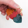 Mini Personalised Leather Heart Keyring, thumbnail 4 of 9