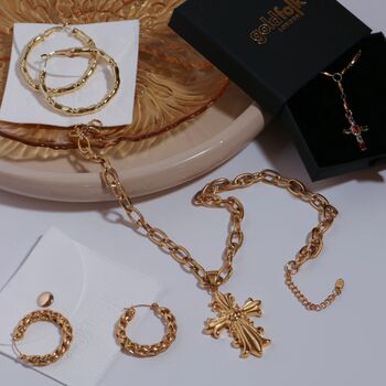 Gold Cross Necklace, 7 of 8