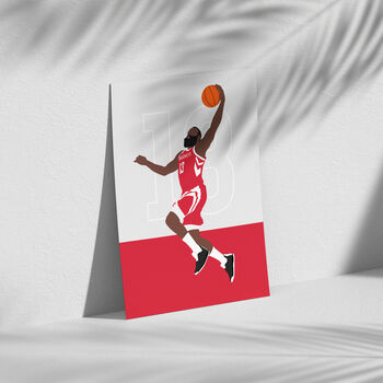 James Harden Houston Rockets Basketball Poster, 3 of 4