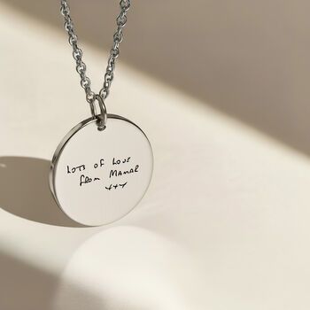Handwriting Disc Necklace, 6 of 8