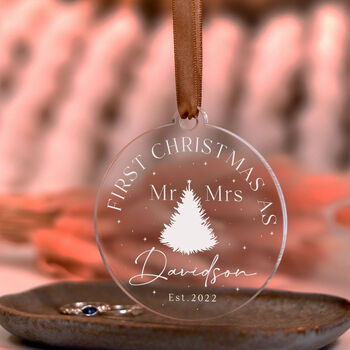 Personalised First Christmas Married 2022 Bauble, 11 of 11