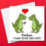 Personalised You're Dino Mite Valentine's Card, thumbnail 2 of 2