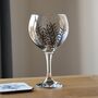 Monochrome Leaf Hand Painted Gin Glass, thumbnail 1 of 7
