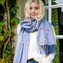 Personalised Silky Robin Print Scarf, thumbnail 3 of 3