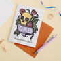 Skull And Roses Fathers Day Card, thumbnail 4 of 5
