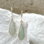 Aventurine Droplet Gold Plated Earrings, thumbnail 5 of 5