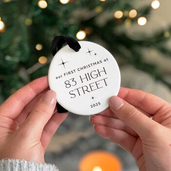 Personalised 'First Christmas in New Home' Bauble, 6 of 10