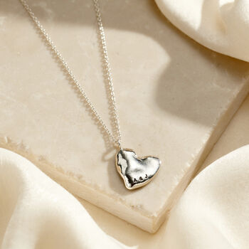 Personalised Chunky Heart Pendant Necklace, 4 of 8
