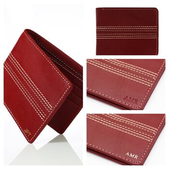 Personalised Vintage Leather Cricket Wallet, 4 of 12