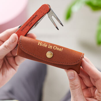 Golf Tool With Personalised Leather Holder, 2 of 7