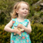 Girls Blue Deep Sea Summer Dress, thumbnail 3 of 7