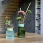 Glass Vase Groove Design Large In Two Tone Colourway, thumbnail 4 of 7