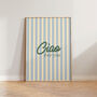 Ciao Love You Hallway Stripe Wall Art Print, thumbnail 5 of 9