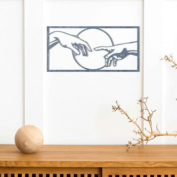 Creation Of Adam Wooden Wall Art For Room Or Office, 9 of 12