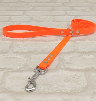 Waterproof Dog Collar And Lead Set Neon Orange, 3 of 3
